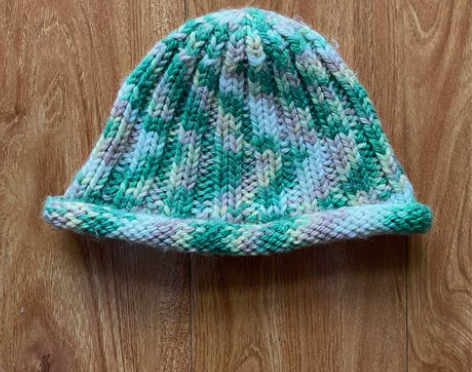 日系纯羊毛绿花纹瓜皮帽 冷帽 毛线帽 ci...