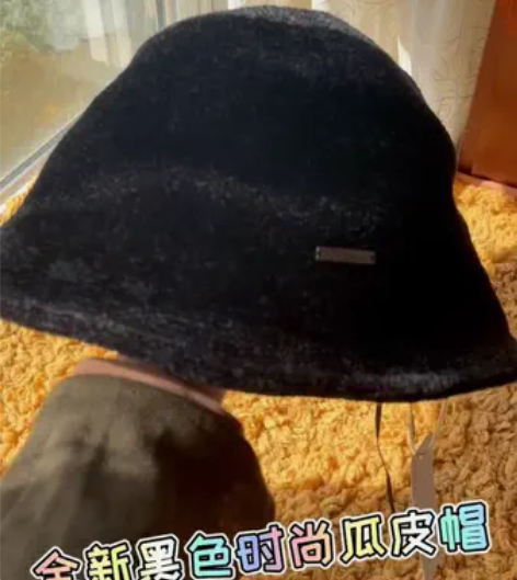 全新带吊牌时尚小黑帽瓜皮帽有质感有厚度，三...