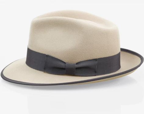 Denla新款纯羊毛英伦爵士礼帽男时尚咔叽...