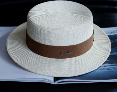 枥野草帽女夏海边遮阳防紫外线平沿帽男女百搭...