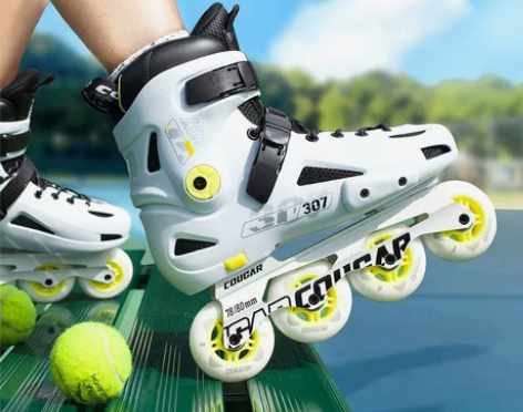 美洲狮专业轮滑鞋成人溜冰鞋男直排轮旱冰鞋单...