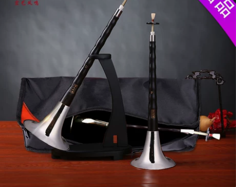 宏艺凤鸣初学者黑檀乌木唢呐乐器全套D调入门...