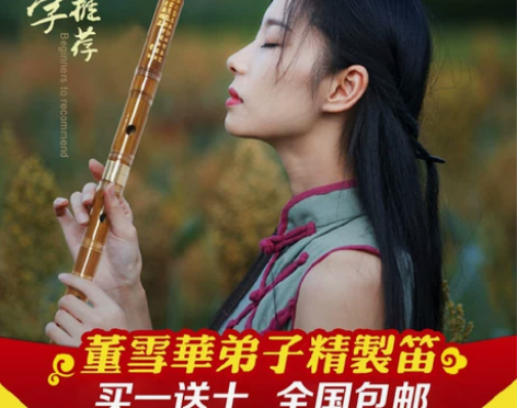 【转卖】入门苦竹笛子初学 横笛 单插竹笛乐...