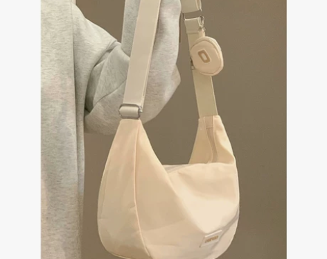 ins风大容量帆布包女夏森系休闲尼龙防水单...