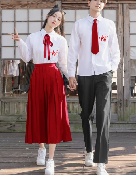 班服学院风长裙套装初中朗诵演出服装高中学生...