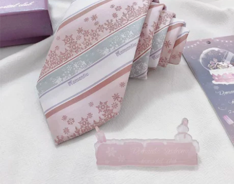 原创JK 浪漫症候群  学院风粉紫配色小物...