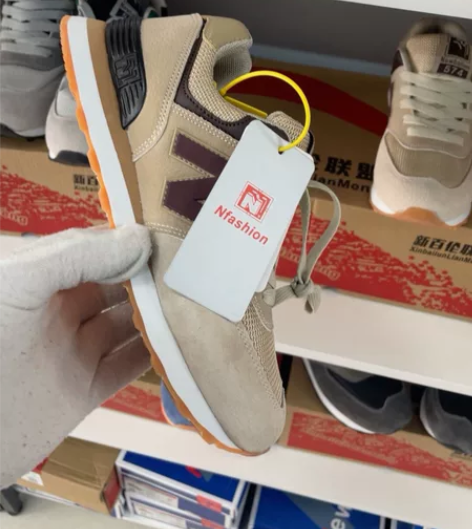 新百伦联盟男鞋运动鞋，卡其色色，标准码44...