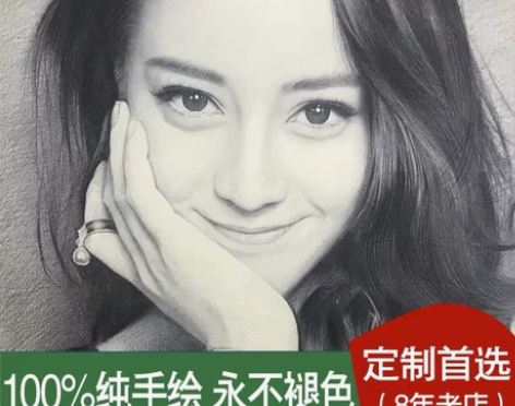 素描代画画像定制真人照片转手绘彩铅头像画