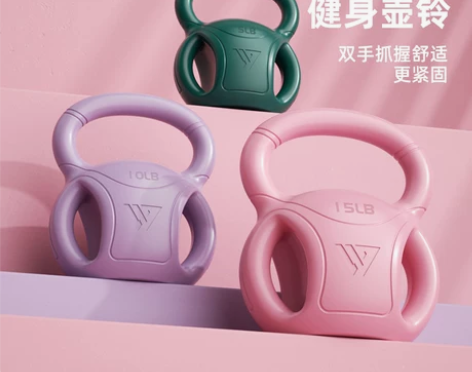 朗威三把手壶铃男女士哑铃健身器材家用三耳壶...