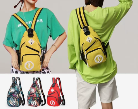 单肩斜挎包女日系潮牌多功能运动户外背包小学...