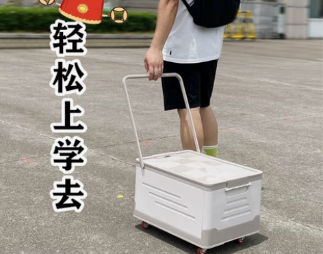 加厚书箱学生装书可折叠带轮子拉杆家用玩具书...