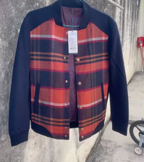 啄木鸟外套茄克夹克羊毛外套圆领 全新未穿有...