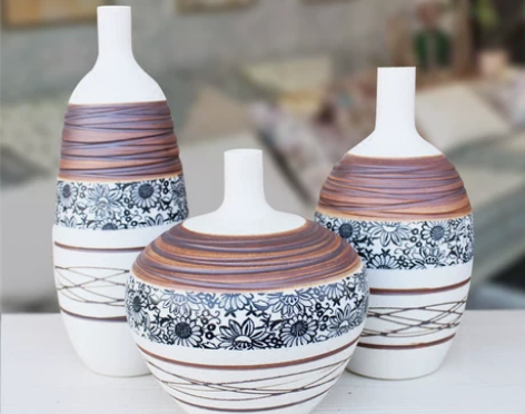 景德镇手工陶瓷花瓶古典风格艺术瓷器客厅家居...