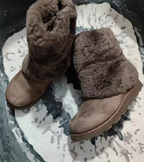 加棉加厚保暖百搭翻毛休闲女鞋！小码！ 二手...