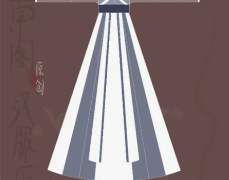 南阁原创【无名 有茗】男女款晋制一片式裙交...