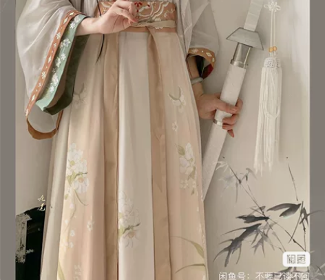 花槿轩原创晋制汉服女交领齐腰襦裙一片式破裙...