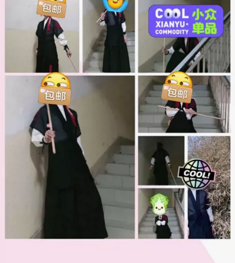 汉服女中国风黑色古装霸气古风侠客侠女魏晋风...