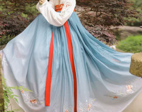 玉术汉服女齐胸襦裙素樱原创正品对襟春夏日常...