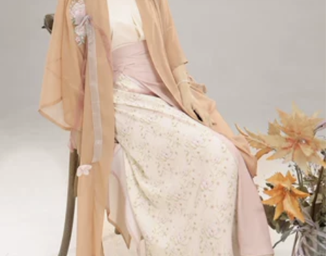 茗月萱山茶改良长干寺飞机袖三裥裙宋制旋裙日...