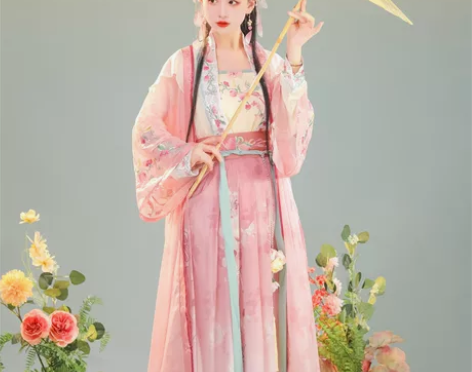 裳云兮(桃夭)原创汉服女宋制齐腰褶裙长干寺...