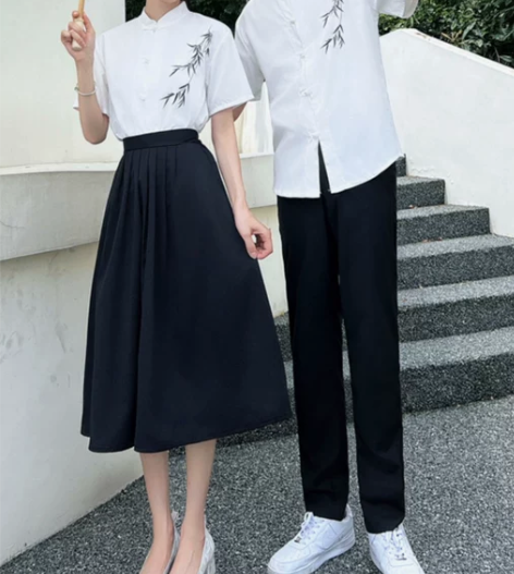 古风新中式班服汉服女初高中生民国风学生装运...