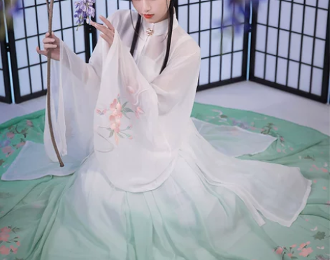 恋霜正品原创【桃夭】立领长衫对襟全套夏季薄...