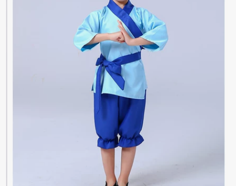 儿童汉服宝宝古装演出服幼儿园男女三字经书童...