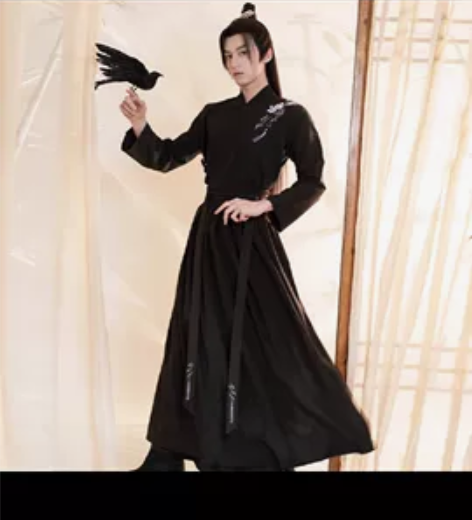 孤鲤中国风汉服男古风男士仙气原创情侣款古装...