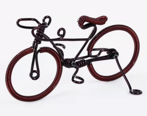 手工自行车模型 装饰品 铜丝赛车自行车工艺...