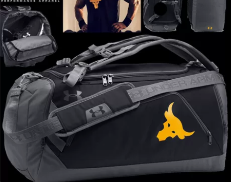 安德玛牛头运动健身包男女单肩双肩训练包大容...