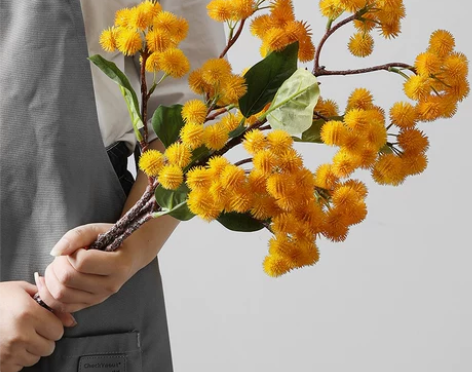 优讯家居  北欧仿真花毛栗果摆件假花干花插...