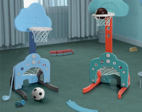 儿童篮球架可升降2岁宝宝室内投篮架篮球框三...