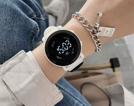 电子手表女款学生2023新款初中高中生圆形...