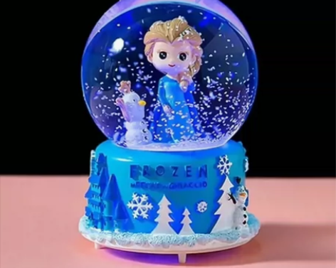 冰雪奇缘艾莎公主水晶球摆件音乐盒八音盒儿童...