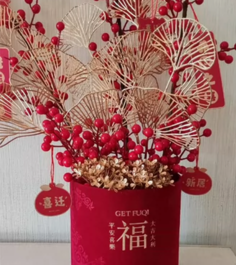 乔迁之喜福桶装饰新年装饰新居福桶客厅桌面摆...