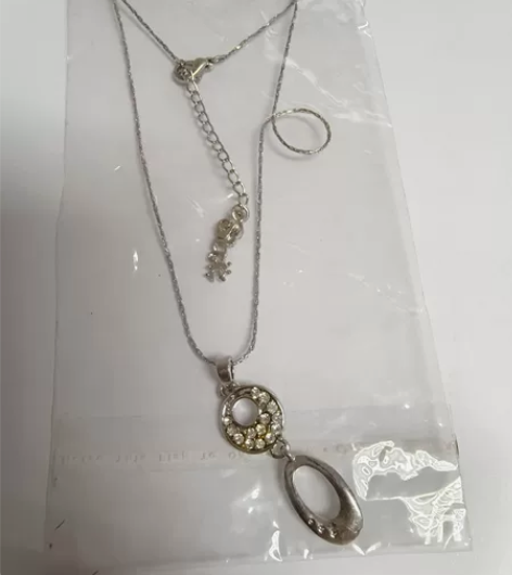 银色水钻钻石项链，金色爱心项链，金色小熊水...