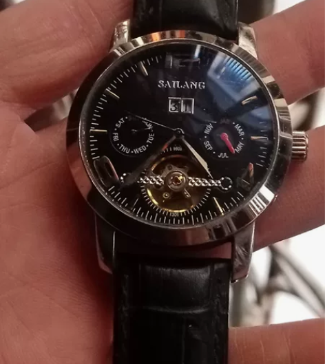 艾浪手表男士自动机械表走时精准，全自动陀飞...