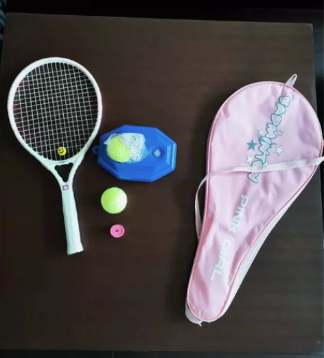 21吋网球拍少儿初学者套装专业单打带线球碳...