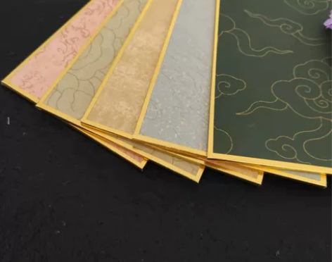 【双面蜡染笺金边硬卡】【十个包邮】 规格：...