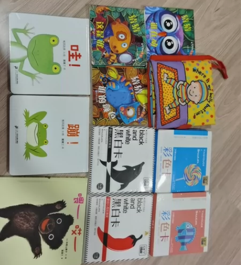 低龄幼儿益智书籍,卡片,全部一起20元 感...