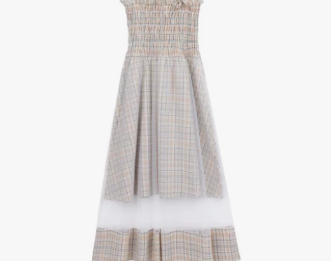 原创森女部落格子裙背带打底裙2020春新款...