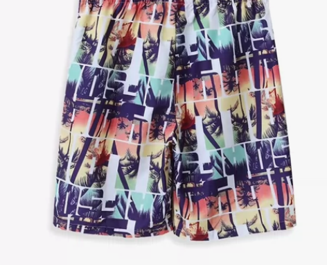 宜而爽 热带风暴男女情侣度假沙滩裤夏季速干...