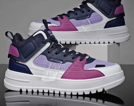 回力女鞋冬季新款休闲跑步厚底板鞋耐磨防滑中...