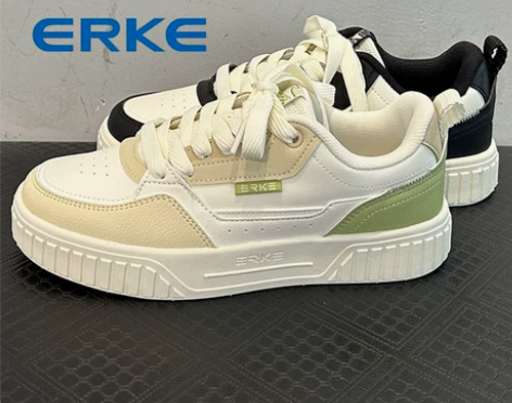 鸿星尔克女鞋休闲滑板小白鞋2024新款轻便...