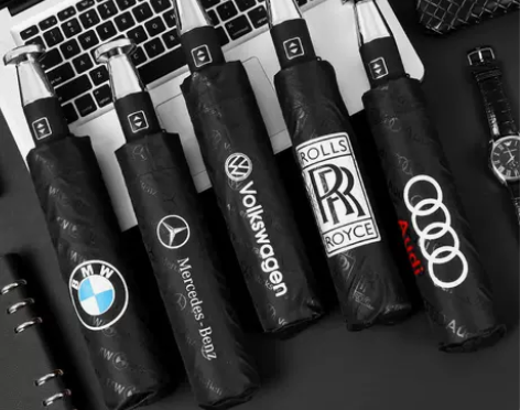 劳斯莱斯同款柄满版车标10骨晴雨伞