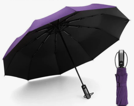 全新 雨伞折叠全自动十骨大号情侣双人伞三折...