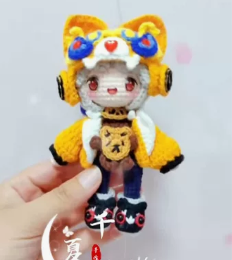 鲁班·寅虎瑞焰 手工钩织#王者荣耀 皮肤同...