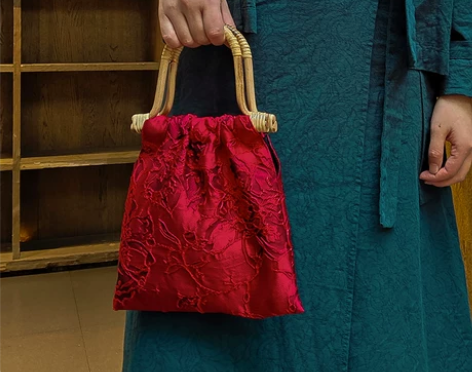 F.Green浮绿原创新中式高定红色礼服料...