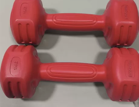 单个一公斤女士铸铁包塑哑铃 一对 支持本地...