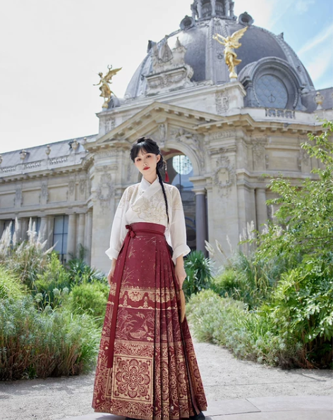 七月夕原创汉服x杭州博物馆联名满池娇飞机袖...